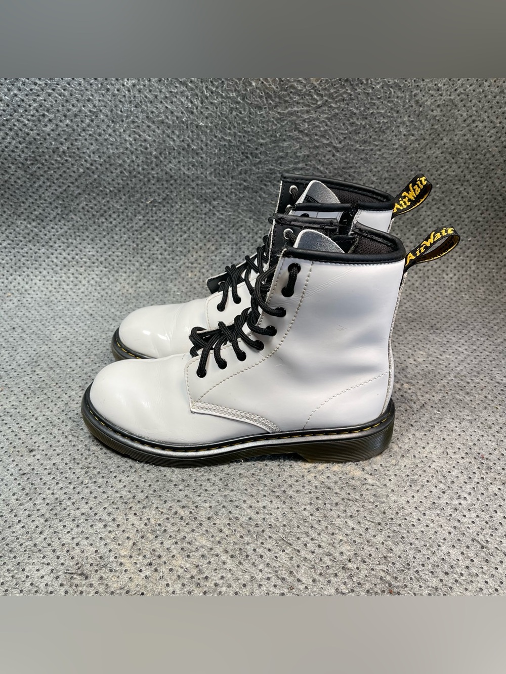 Dr. Martens 1460 White Patent Leather Boots Size 6 Women’s